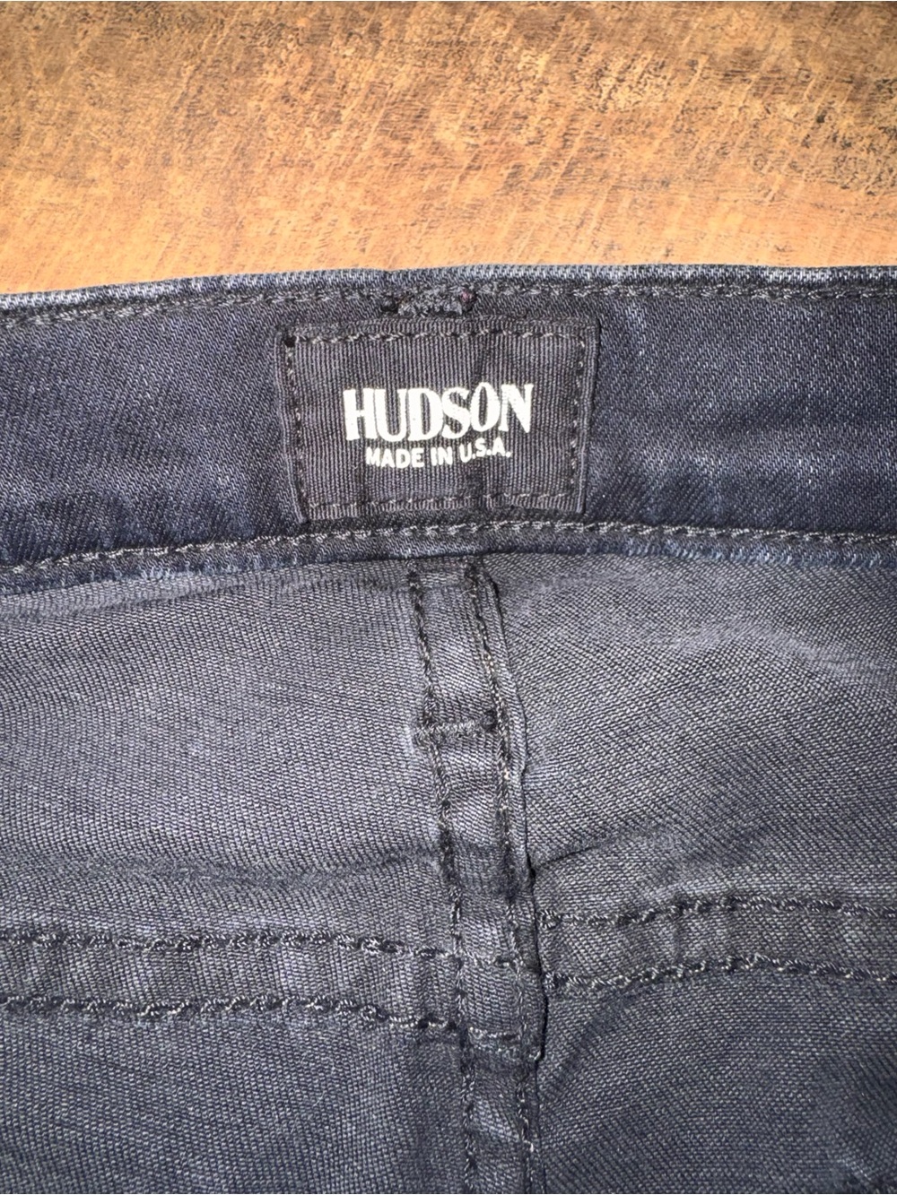 Hudson Stark Moto Skinny Jeans Size 27 Black Zip Pockets Biker Made USA - Picture 3 of 10